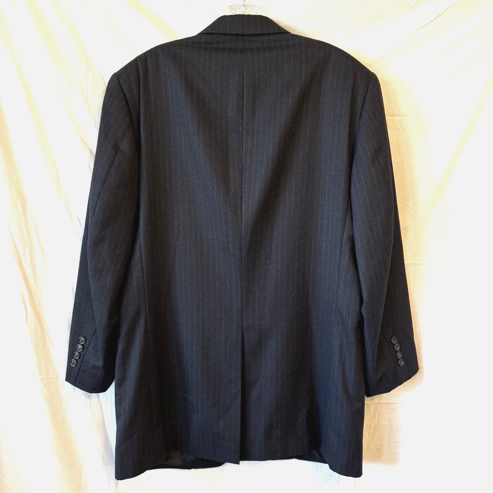 Joseph Jos A Bank Men Wool Cashmere Gray Sport Suit Jacket Blazer Pin Stripe 41L - Picture 5 of 16